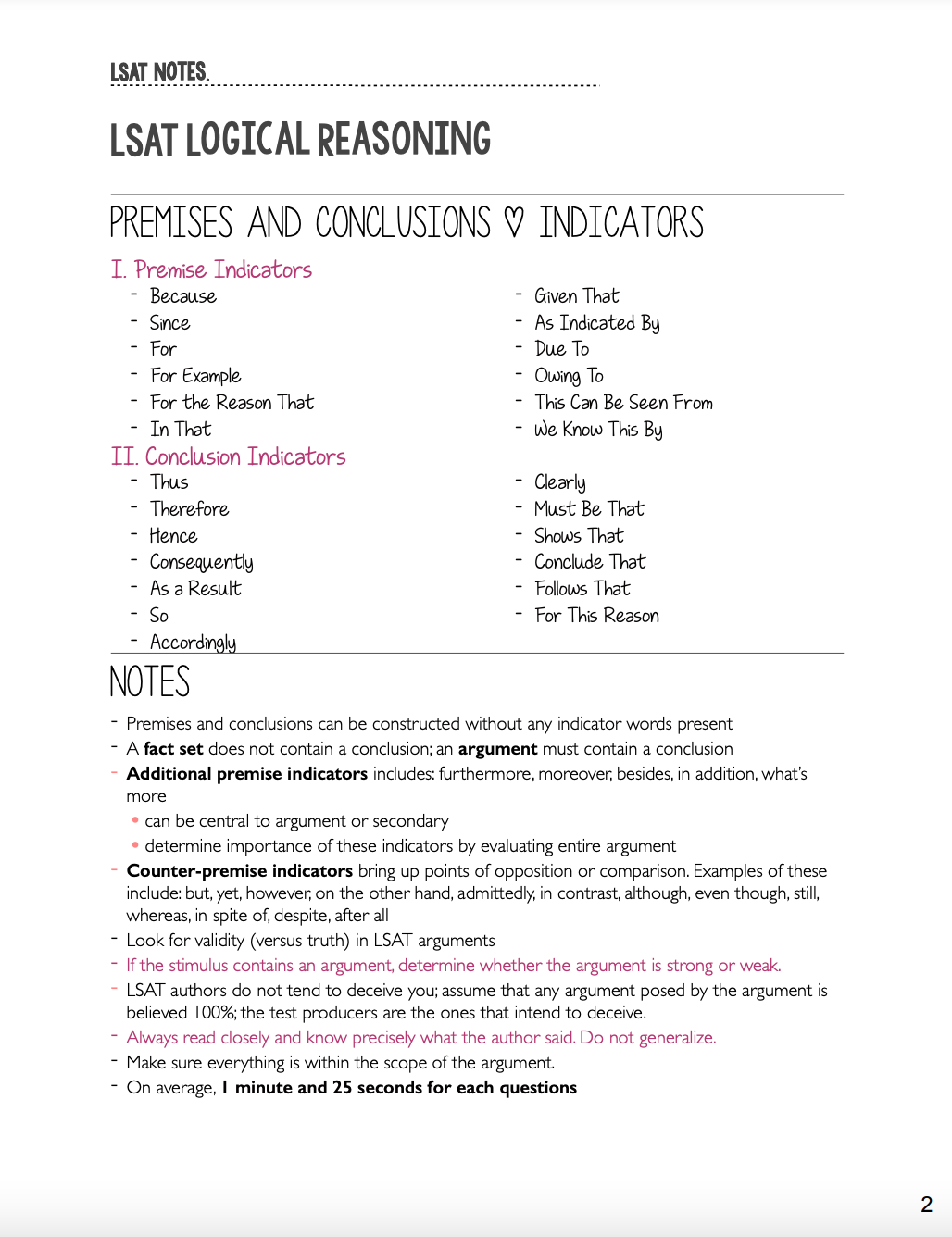 LSAT Study Guide